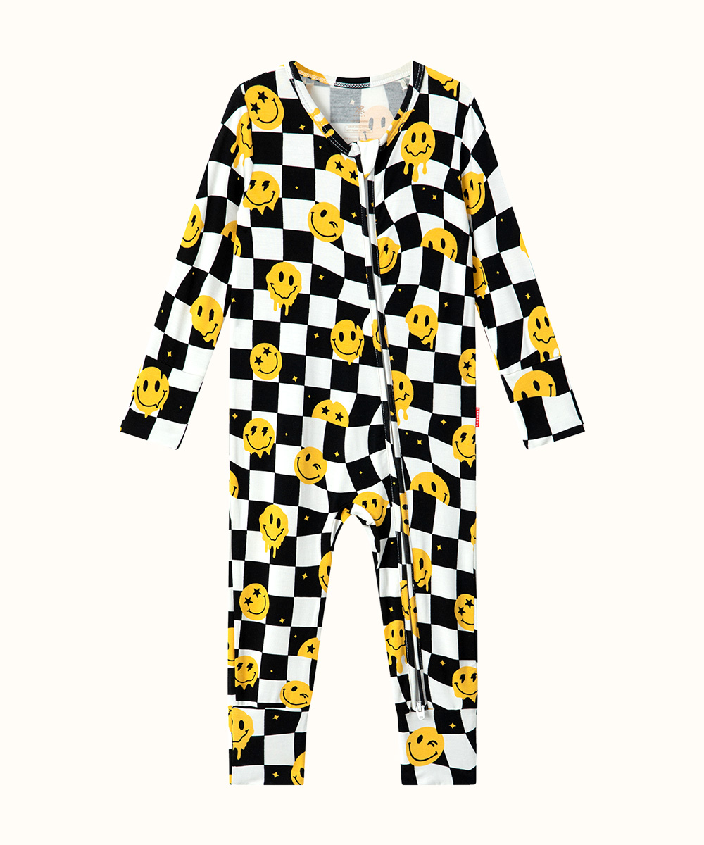 Bamboo Fold Over Baby Print Romper