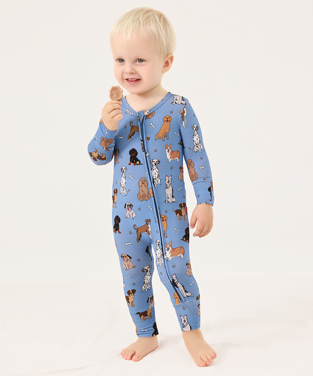 Bamboo Fold Over Baby Print Romper