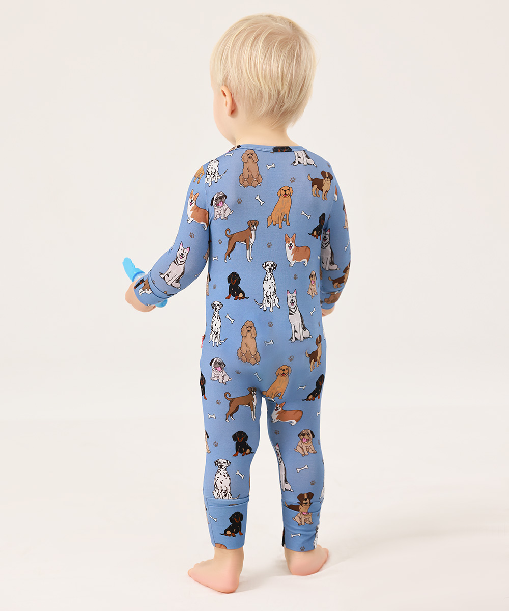 Bamboo Fold Over Baby Print Romper