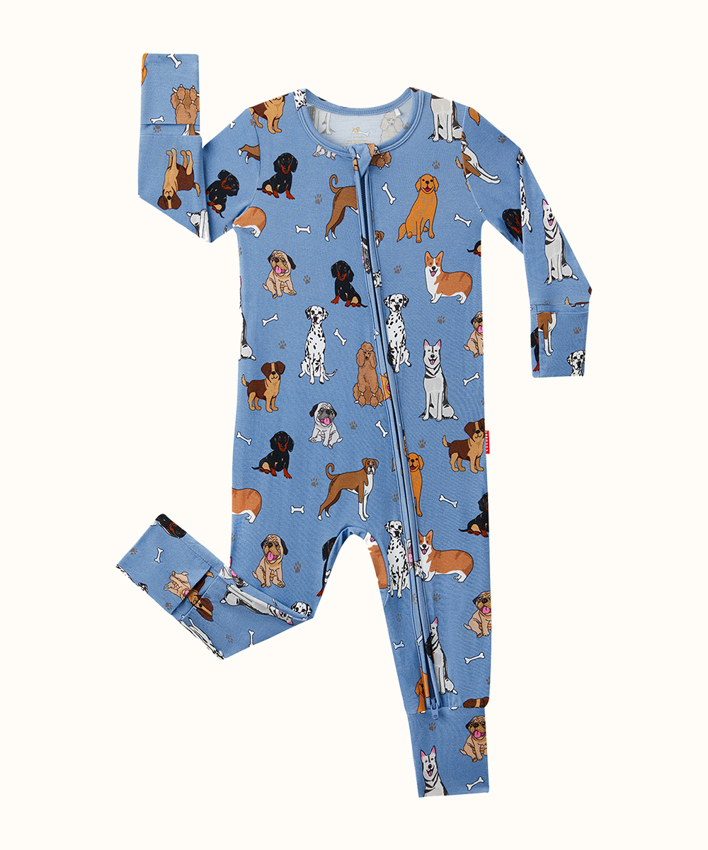 Bamboo Fold Over Baby Print Romper
