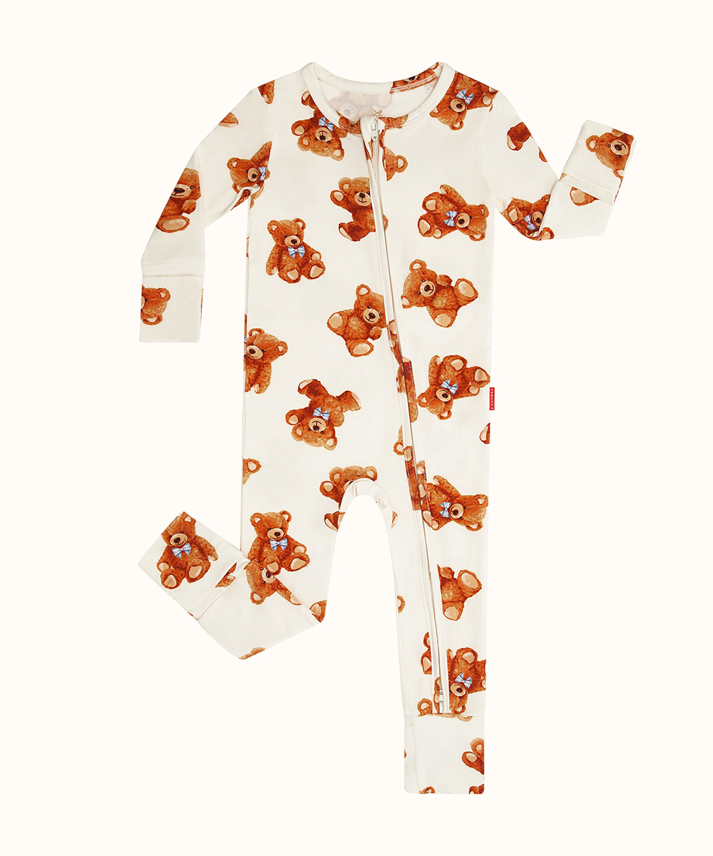 Bamboo Fold Over Baby Print Romper