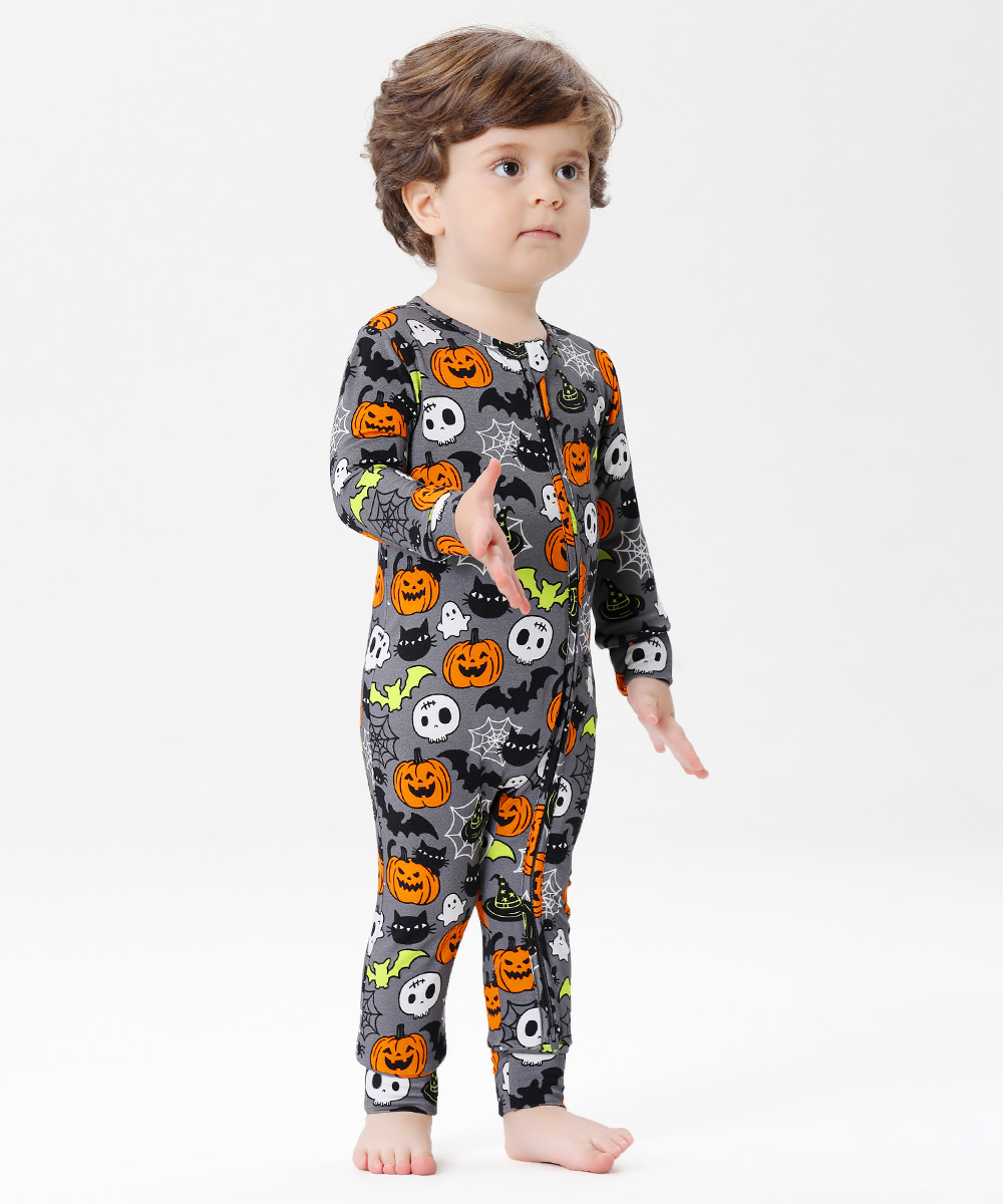 Baby Bamboo Convertible Zipper Footie Romper