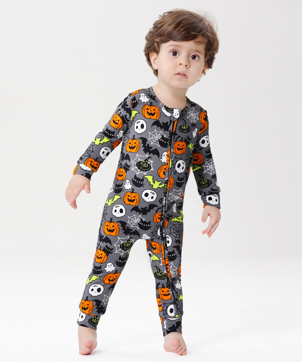 Baby Bamboo Convertible Zipper Footie Romper