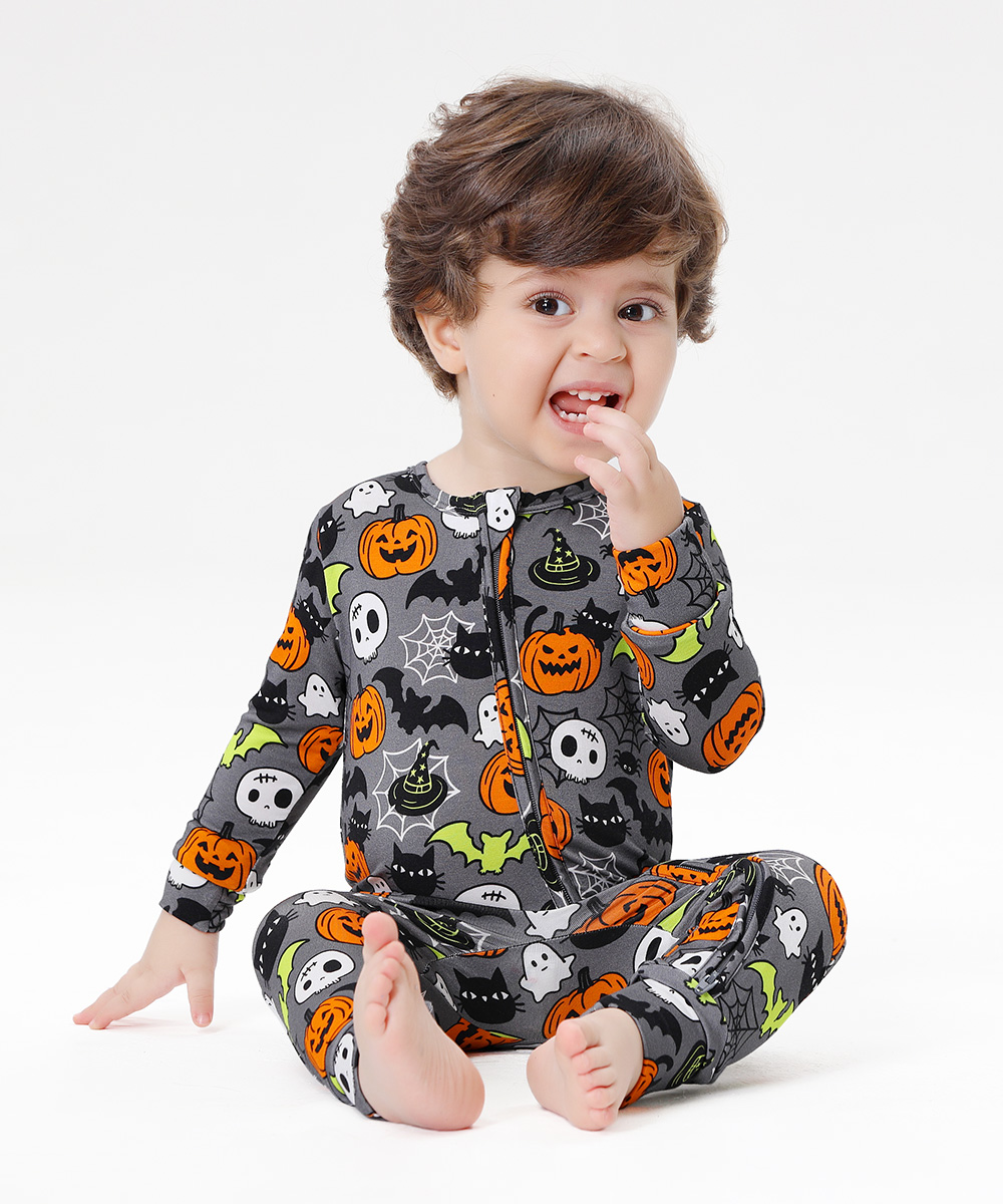 Baby Bamboo Convertible Zipper Footie Romper