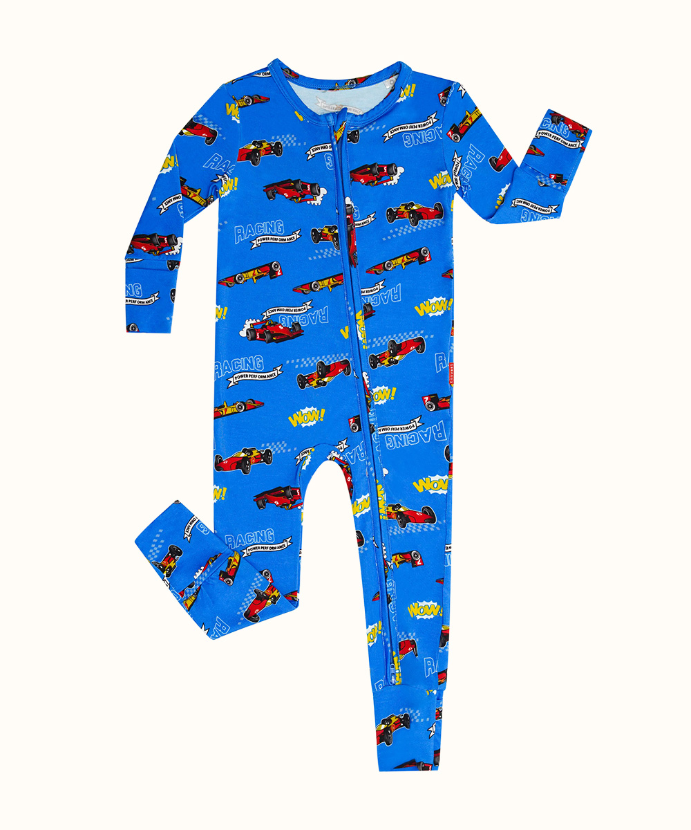 Bamboo Fold Over Baby Print Romper