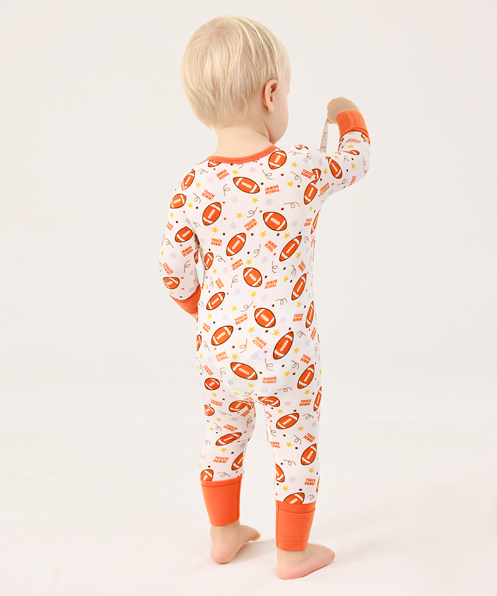 Bamboo Fold Over Baby Print Romper