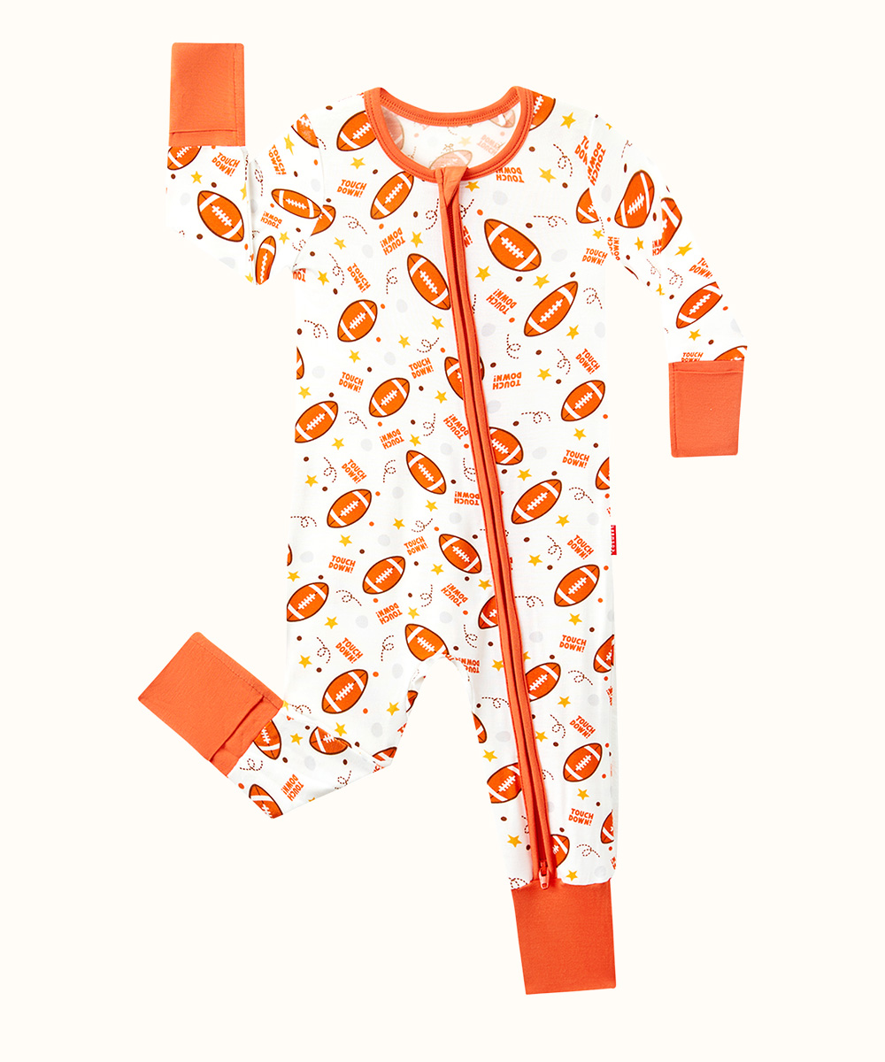 Bamboo Fold Over Baby Print Romper