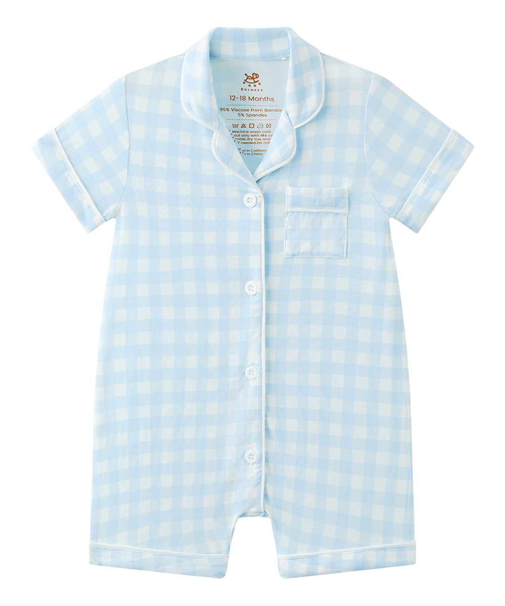 Baby Girl Bamboo Button Down One Piece Rompers