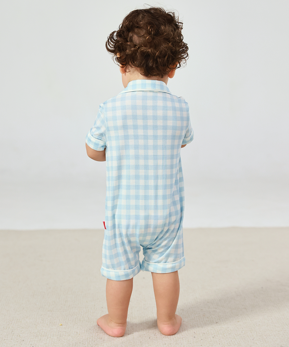 Baby Girl Bamboo Button Down One Piece Rompers