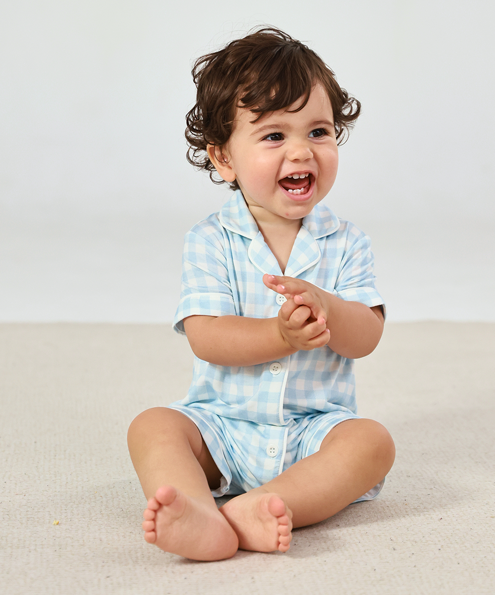 Baby Girl Bamboo Button Down One Piece Rompers