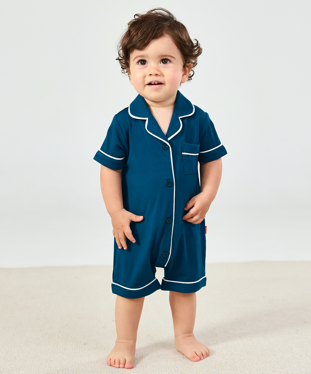 Baby Girl Bamboo Button Down One Piece Rompers