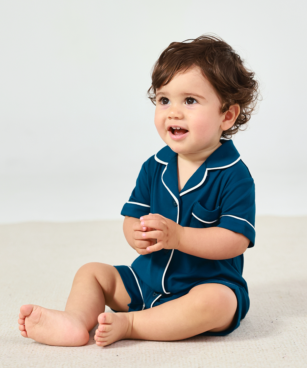 Baby Girl Bamboo Button Down One Piece Rompers