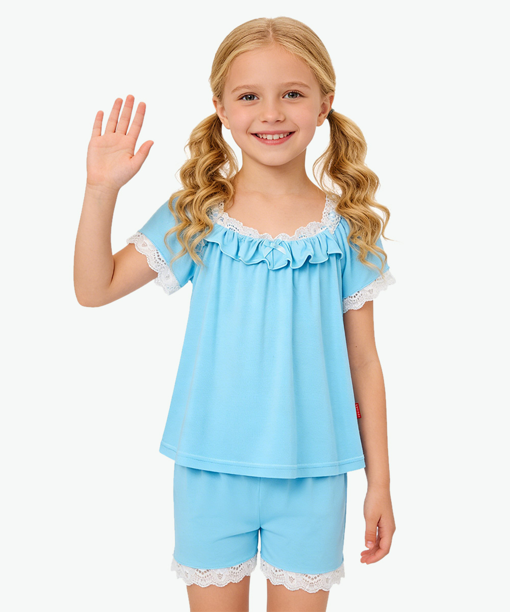 2T-6T Toddler Girls Short Sleeve Bamboo Pajamas