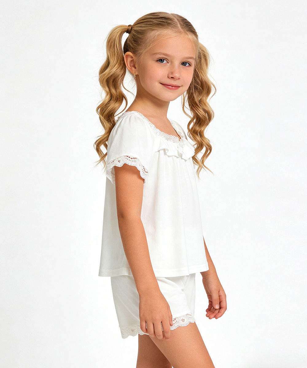 2T-6T Toddler Girls Short Sleeve Bamboo Pajamas