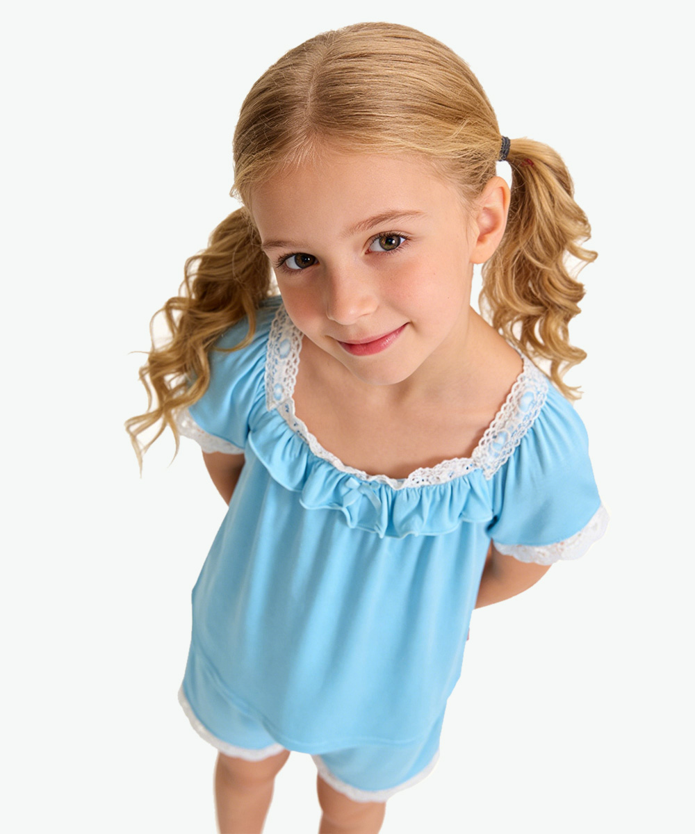 2T-6T Toddler Girls Short Sleeve Bamboo Pajamas