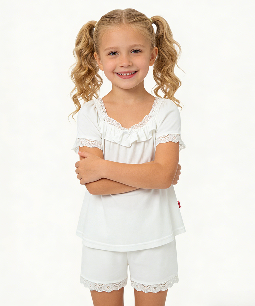 2T-6T Toddler Girls Short Sleeve Bamboo Pajamas