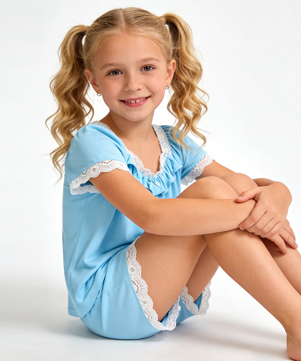 2T-6T Toddler Girls Short Sleeve Bamboo Pajamas