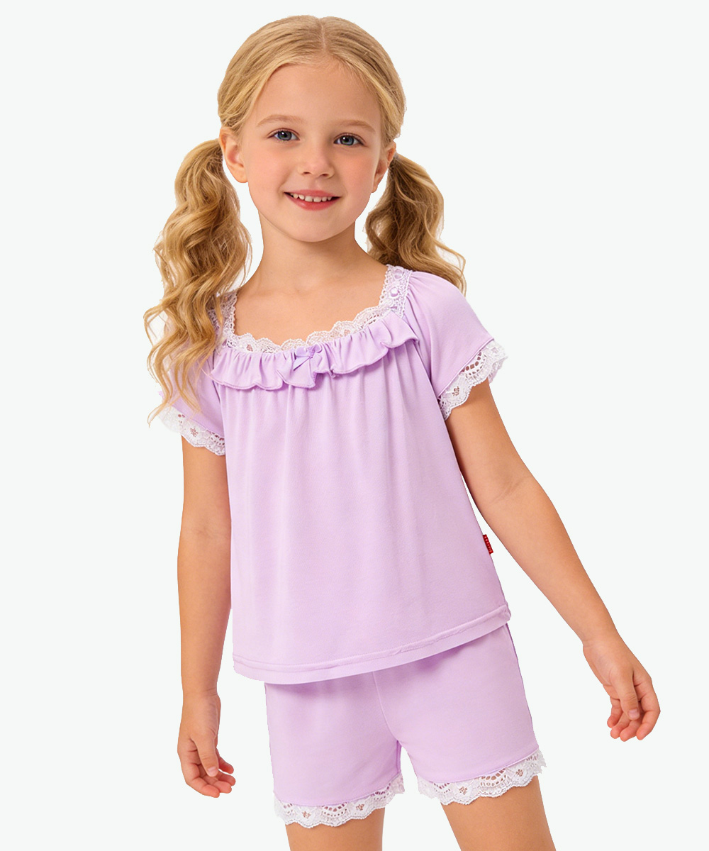 2T-6T Toddler Girls Short Sleeve Bamboo Pajamas
