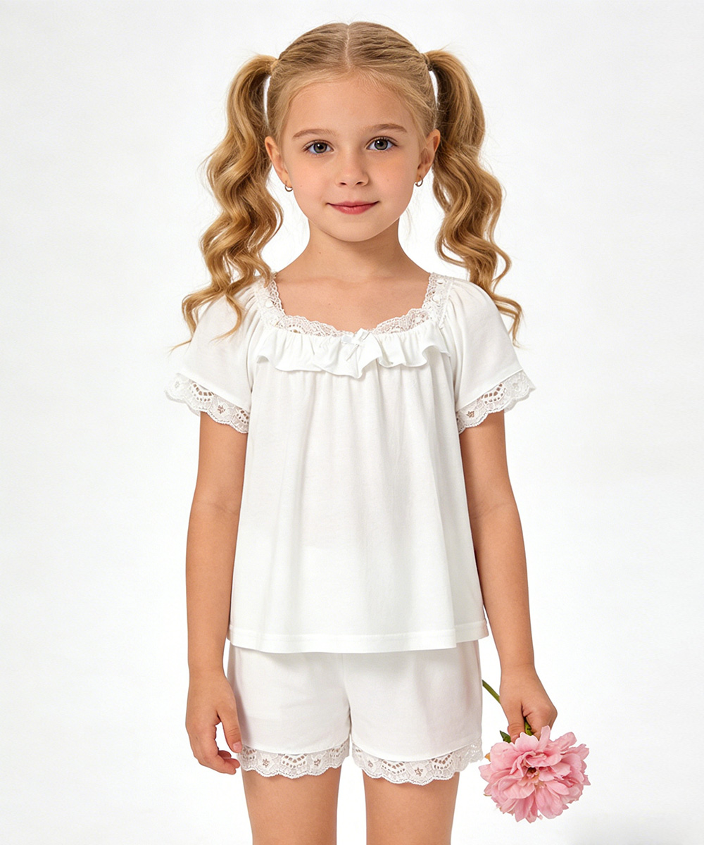 2T-6T Toddler Girls Short Sleeve Bamboo Pajamas