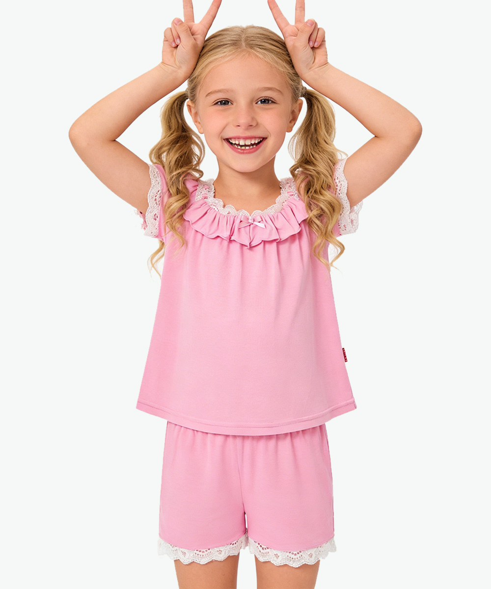 2T-6T Toddler Girls Short Sleeve Bamboo Pajamas