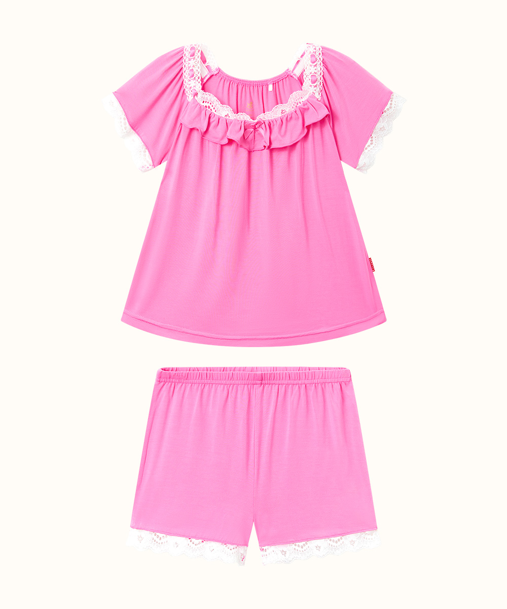 2T-6T Toddler Girls Short Sleeve Bamboo Pajamas