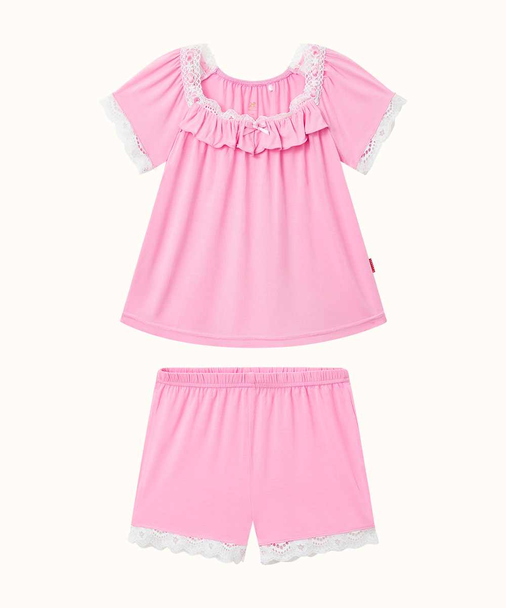 2T-6T Toddler Girls Short Sleeve Bamboo Pajamas