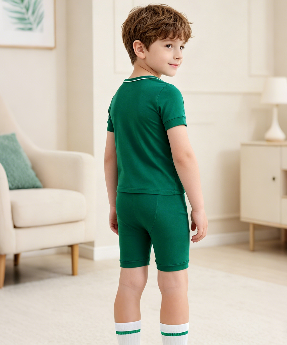Toddler Boys Bamboo Pajama Sets | Short sleeves Tee & Shorts