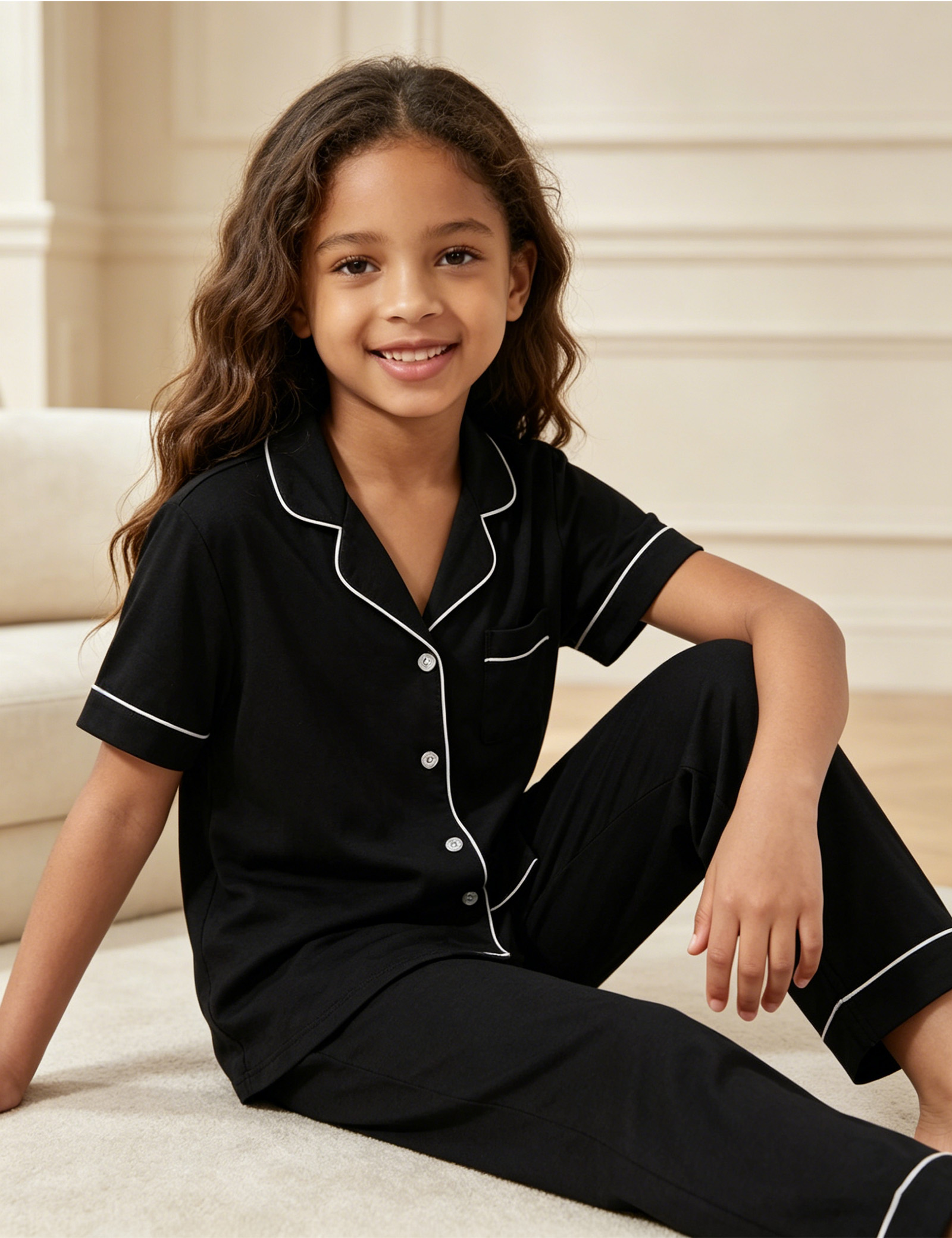 2-Piece Big Girls' Bamboo Pajama Sets
