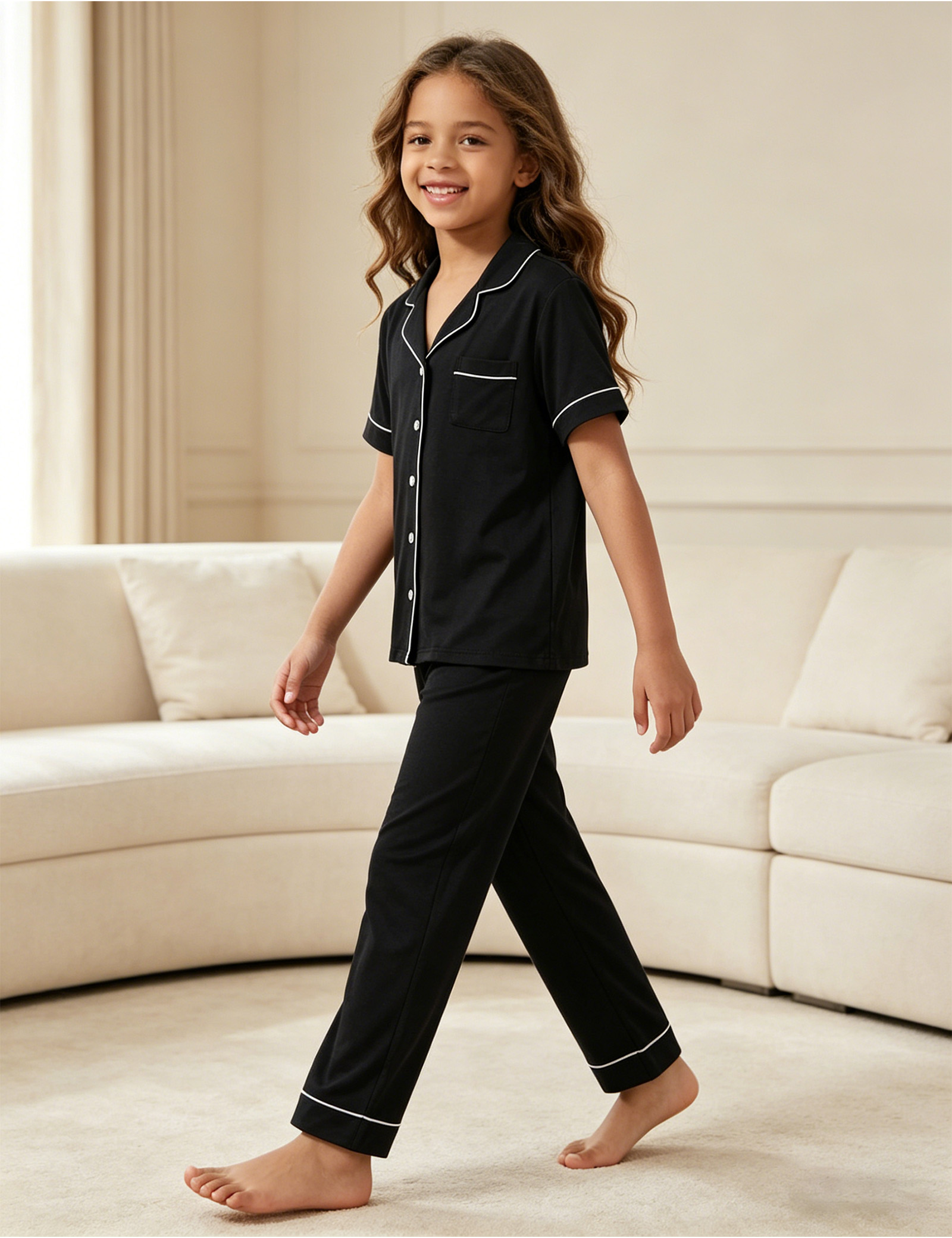 2-Piece Big Girls' Bamboo Pajama Sets