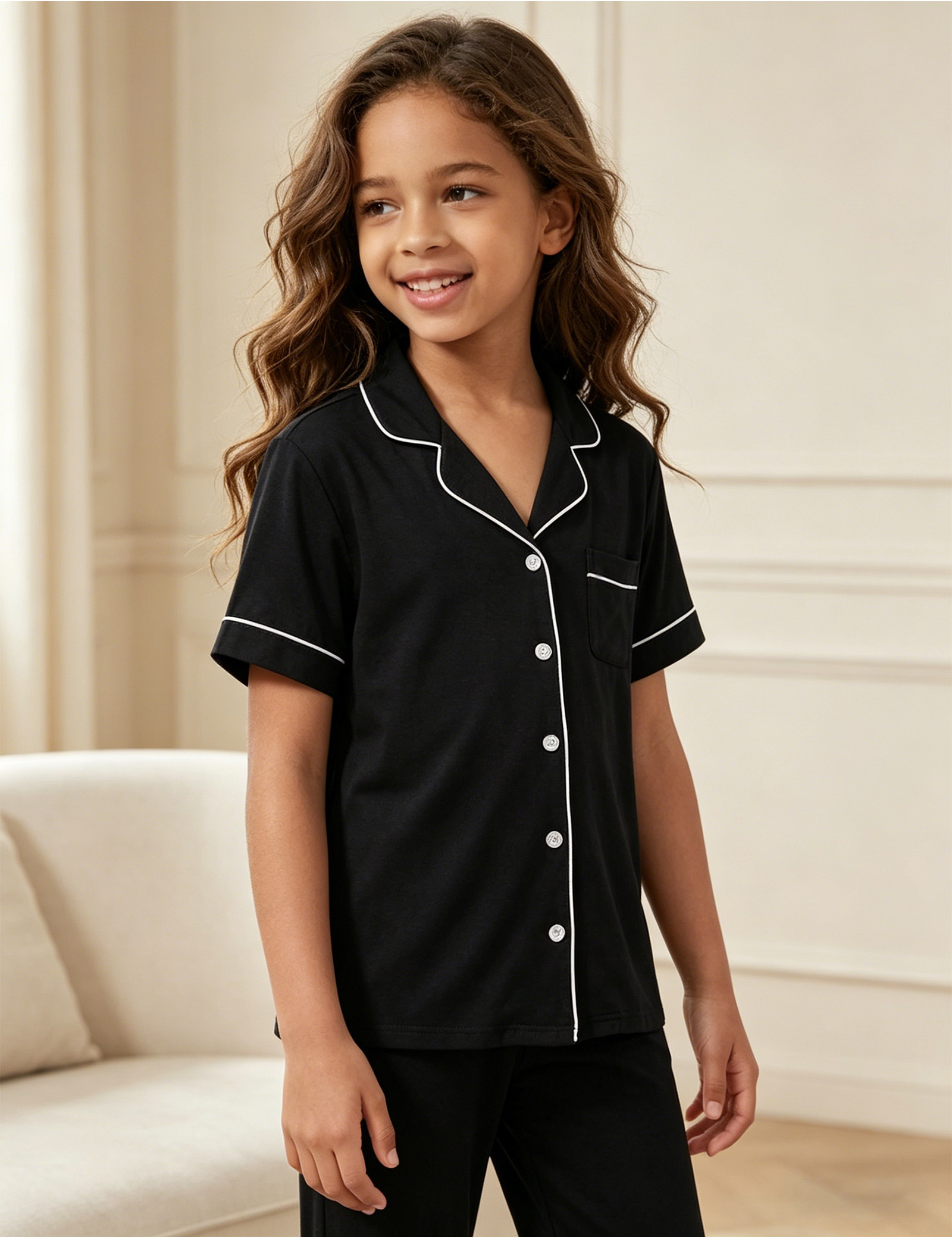 2-Piece Big Girls' Bamboo Pajama Sets