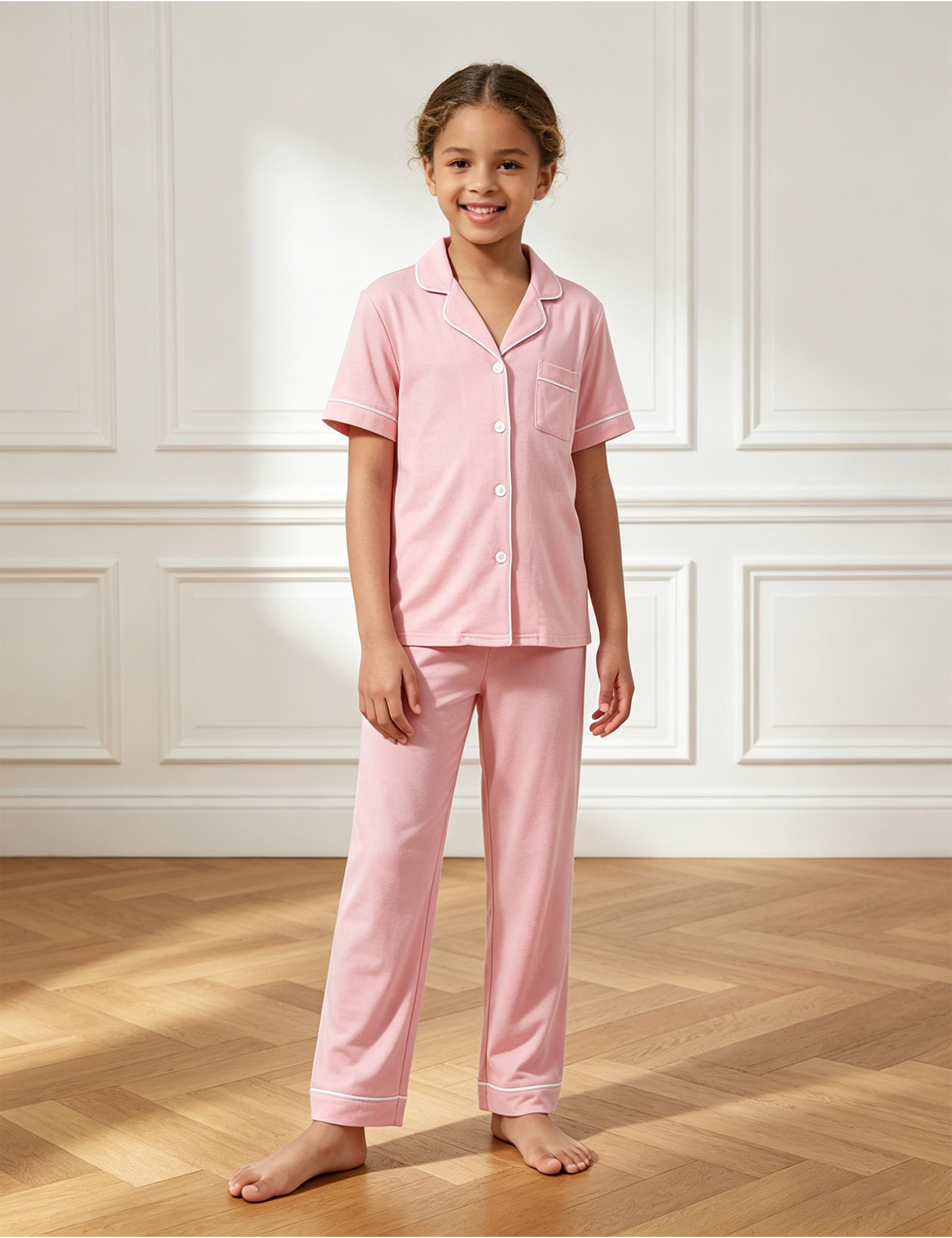 2-Piece Big Girls' Bamboo Pajama Sets