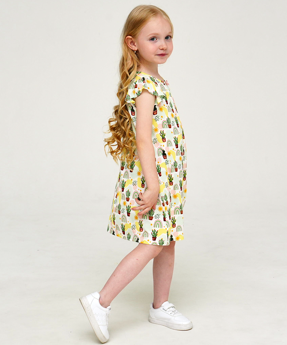 3T-12Y Girls Bamboo Ruffle Cap Sleeve Nightgowns
