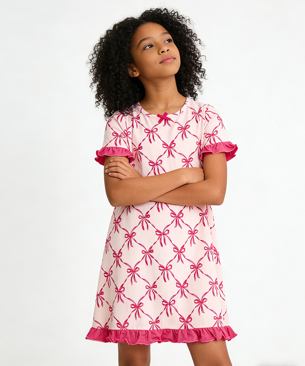 Big Girls Bamboo Ruffle Sleeve Dresses