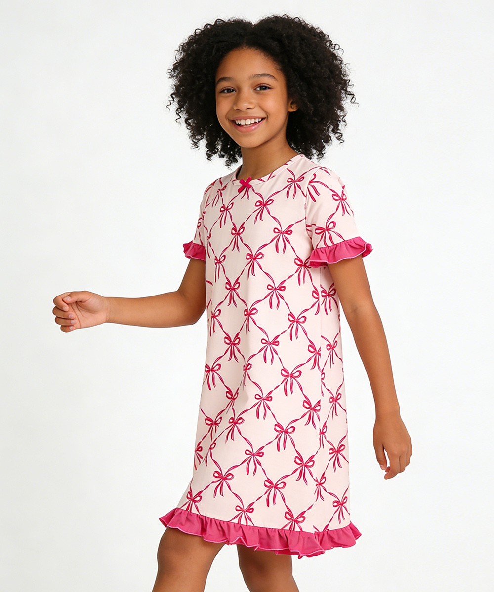 Big Girls Bamboo Ruffle Sleeve Dresses