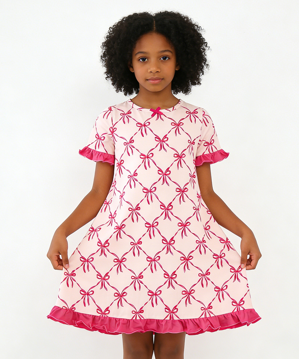 Big Girls Bamboo Ruffle Sleeve Dresses