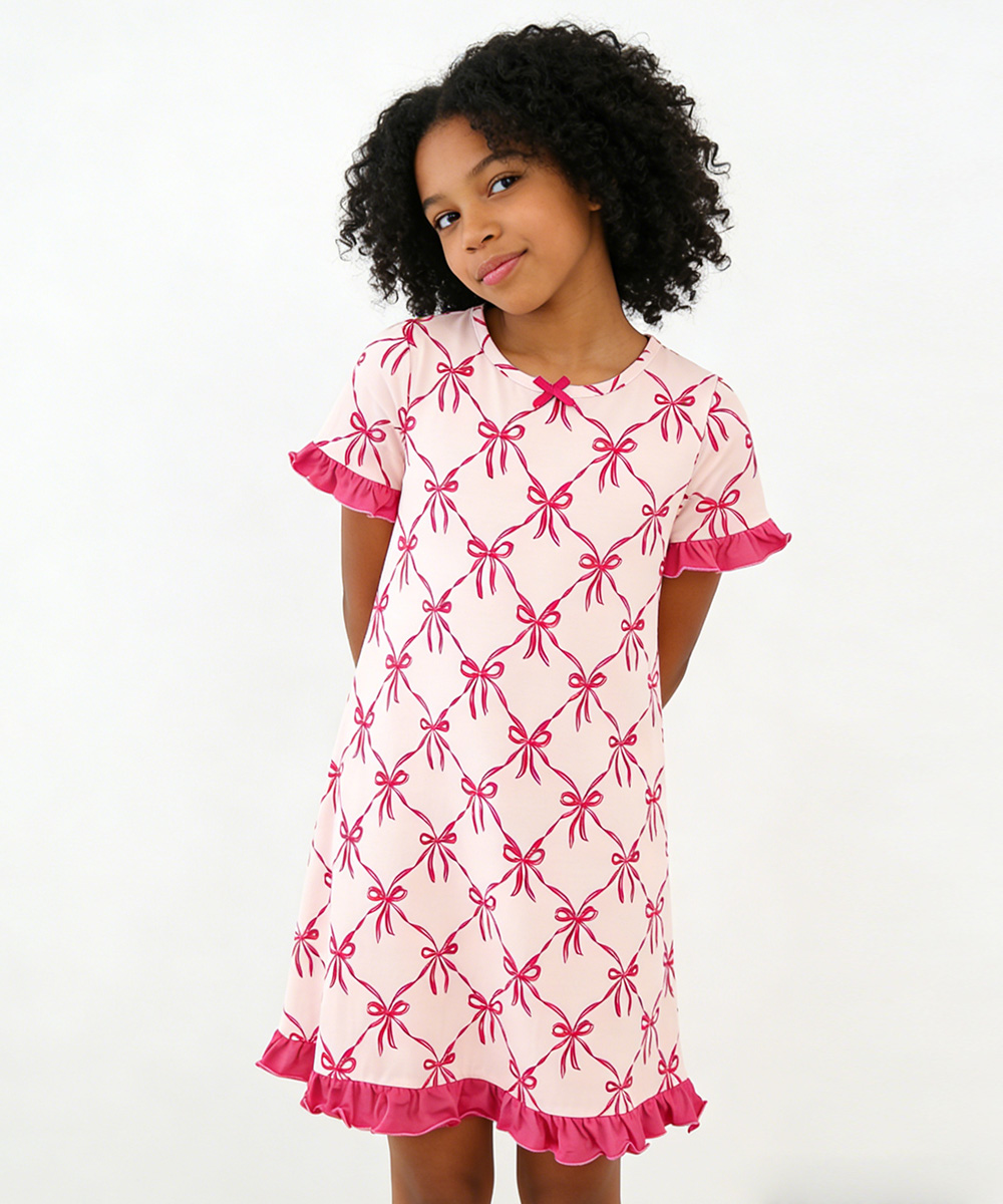 Big Girls Bamboo Ruffle Sleeve Dresses