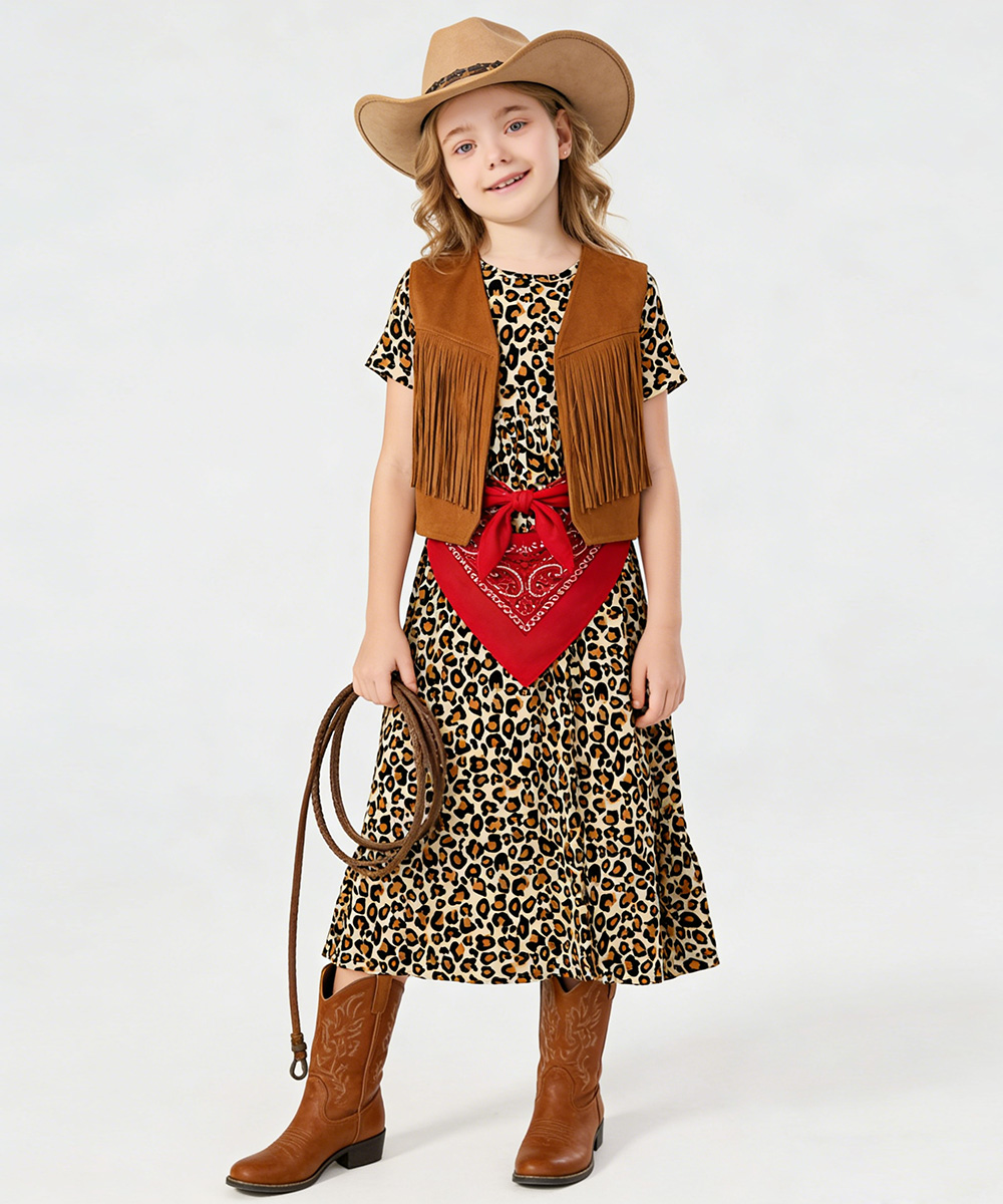 Girls Maxi Bamboo Short Sleeve Flowy Casual Dresses