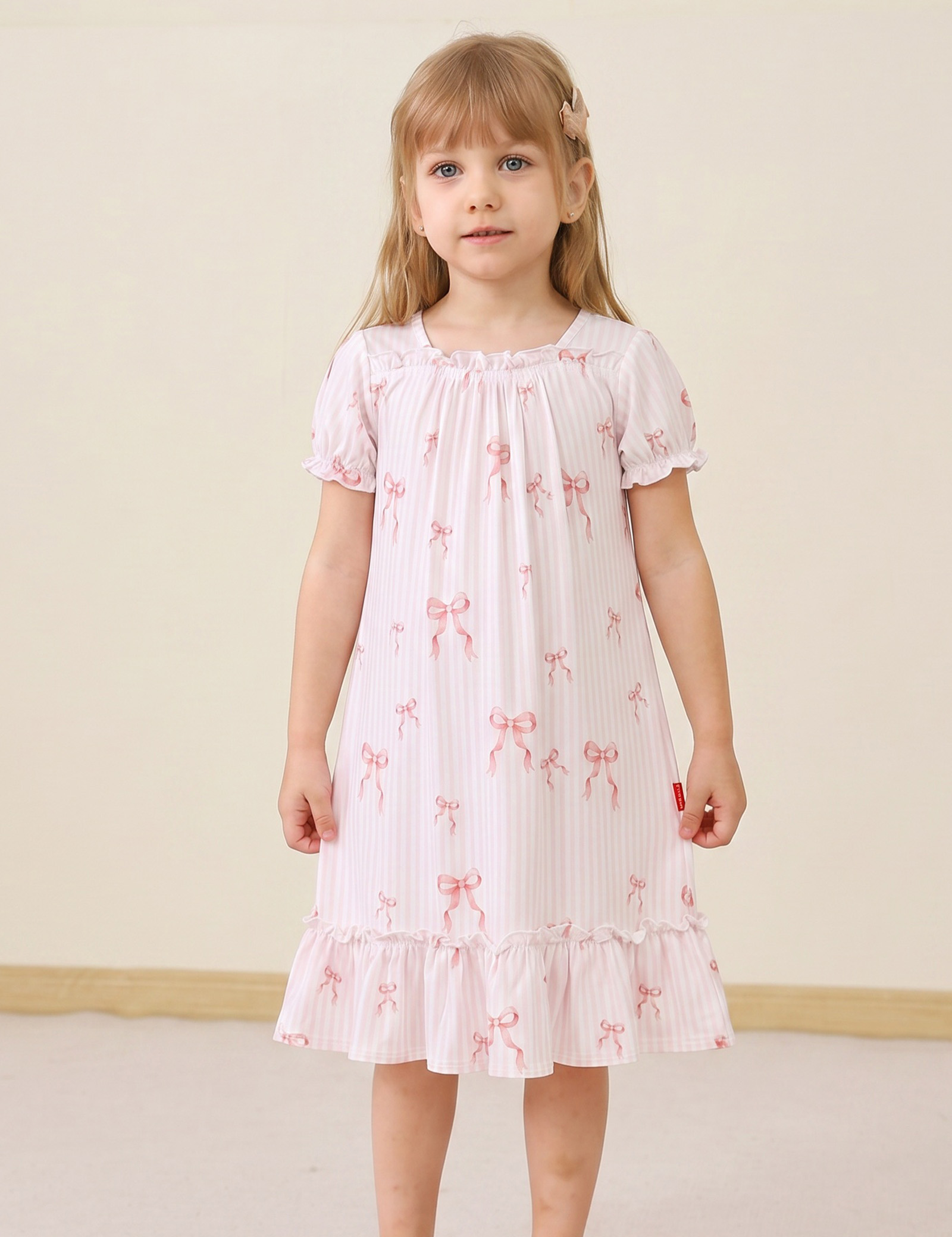Girls' Bamboo Nightgowns | Soft Viscose from Bamboo Short Sleeve Nightdresses