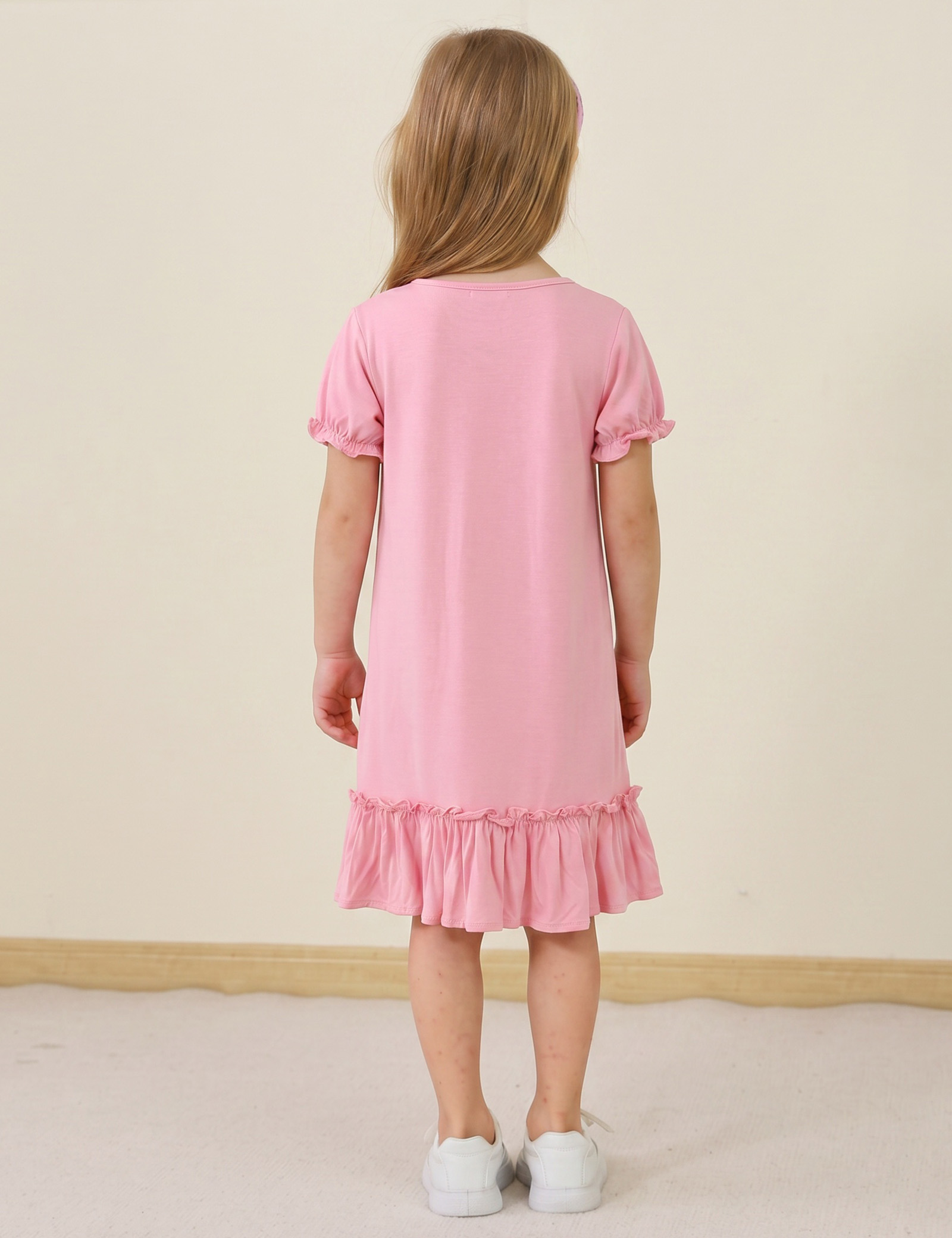 Girls' Bamboo Nightgowns | Soft Viscose from Bamboo Short Sleeve Nightdresses