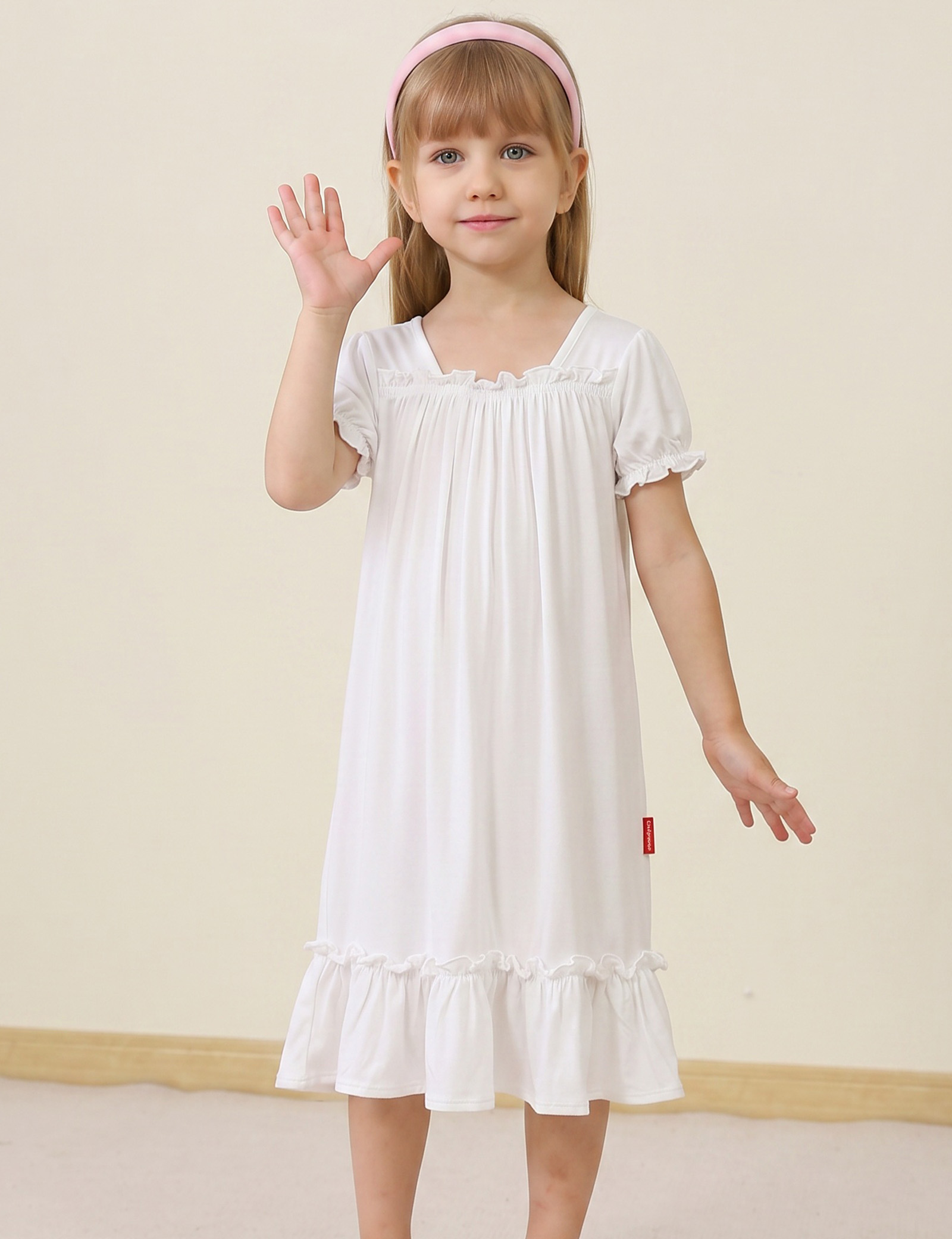 Girls' Bamboo Nightgowns | Soft Viscose from Bamboo Short Sleeve Nightdresses