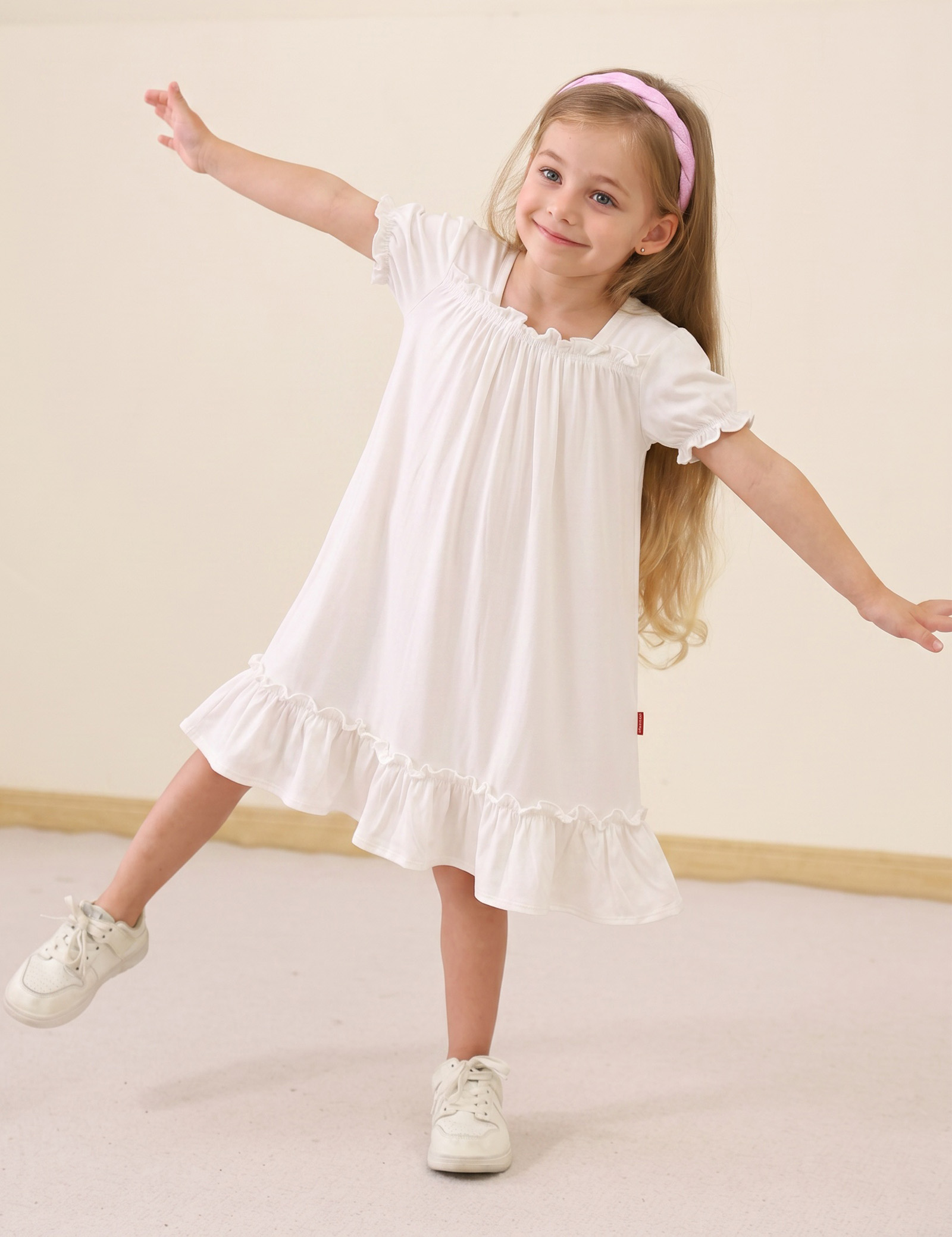 Girls' Bamboo Nightgowns | Soft Viscose from Bamboo Short Sleeve Nightdresses