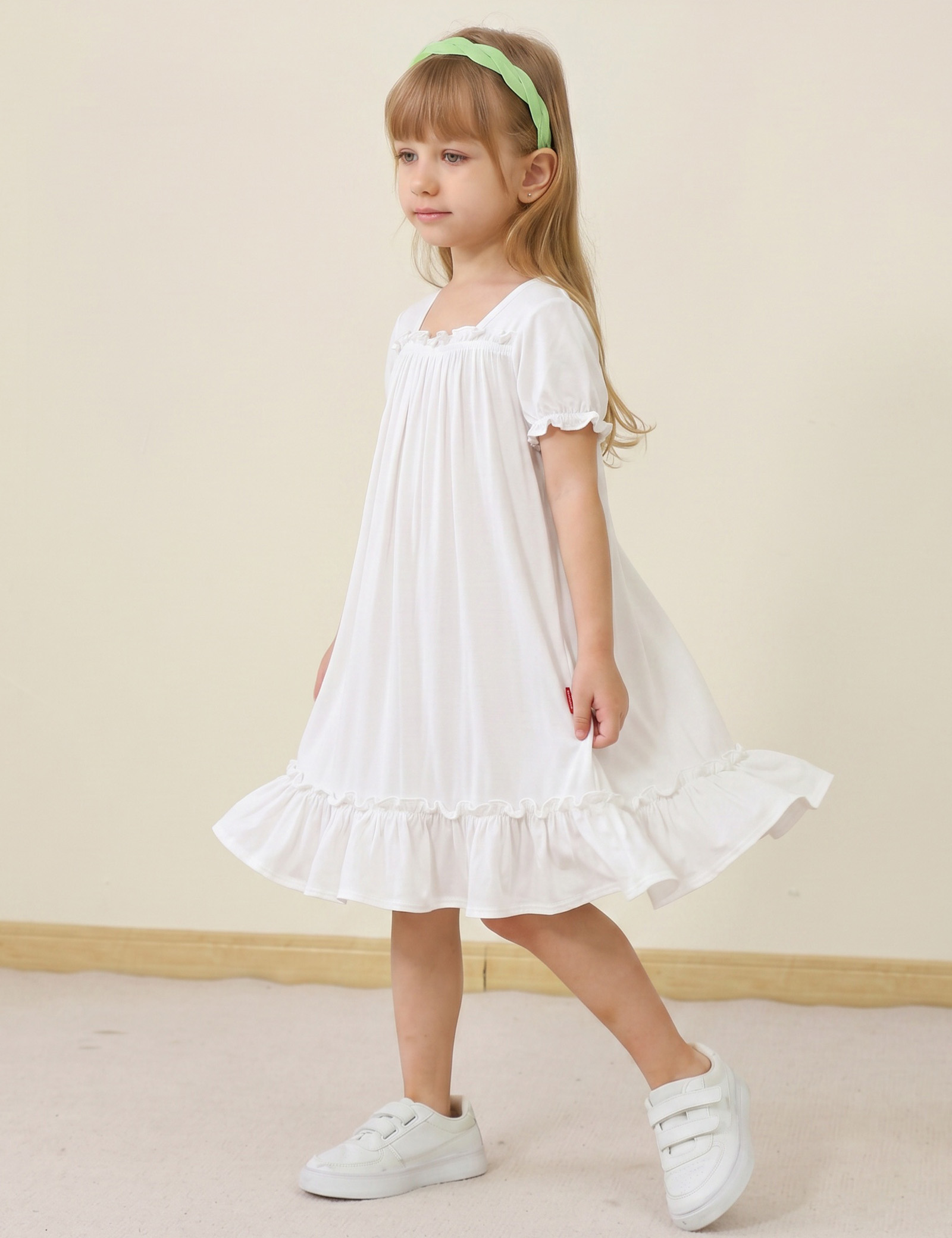 Girls' Bamboo Nightgowns | Soft Viscose from Bamboo Short Sleeve Nightdresses