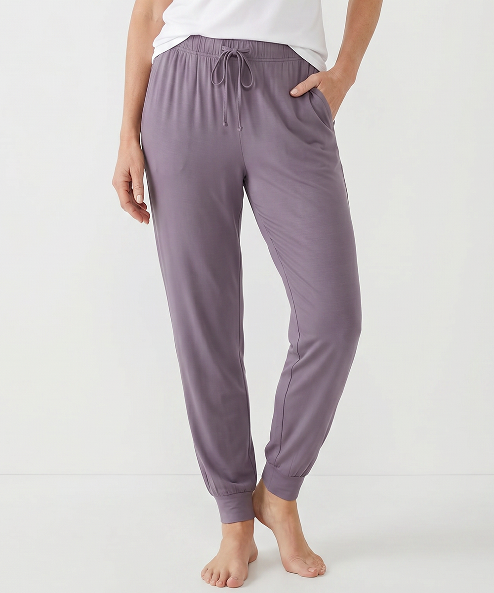 Women Bamboo Pajama Pants Drawstring Waist Loungewear with Pockets