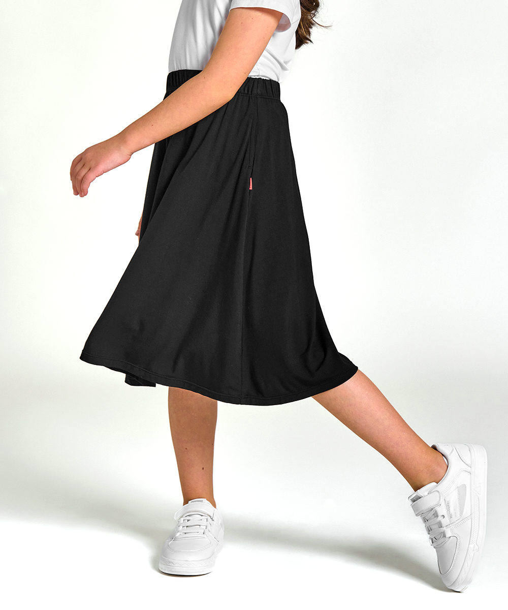 Girls Midi A-Line Bamboo Skirts for School 6-14Y