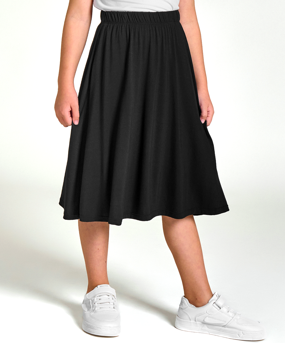 Girls Midi A-Line Bamboo Skirts for School 6-14Y