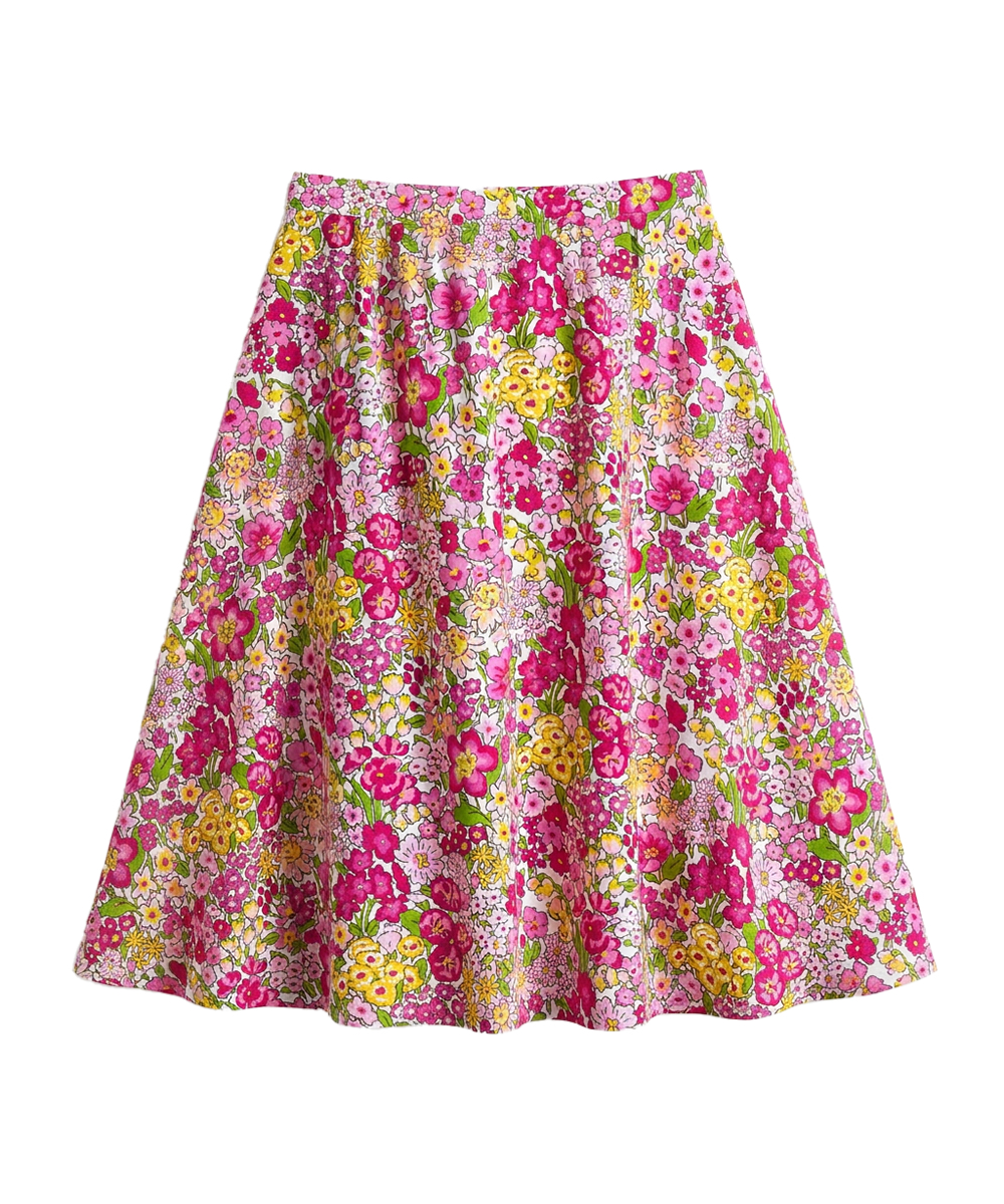 Girls Midi A-Line Bamboo Skirts for School 6-14Y