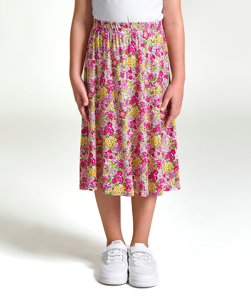 Girls Midi A-Line Bamboo Skirts for School 6-14Y