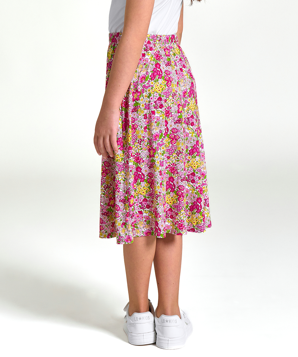 Girls Midi A-Line Bamboo Skirts for School 6-14Y