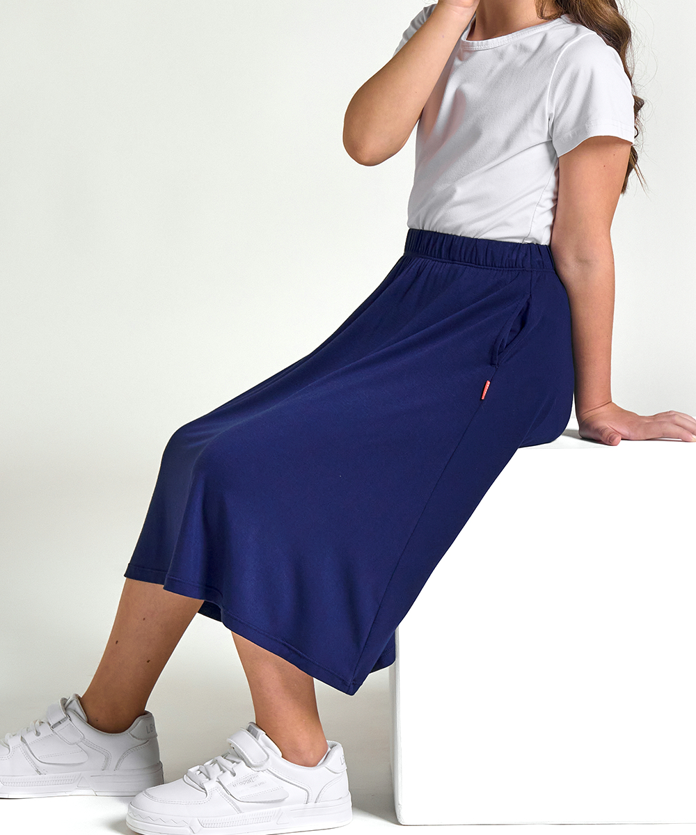 Girls Midi A-Line Bamboo Skirts for School 6-14Y