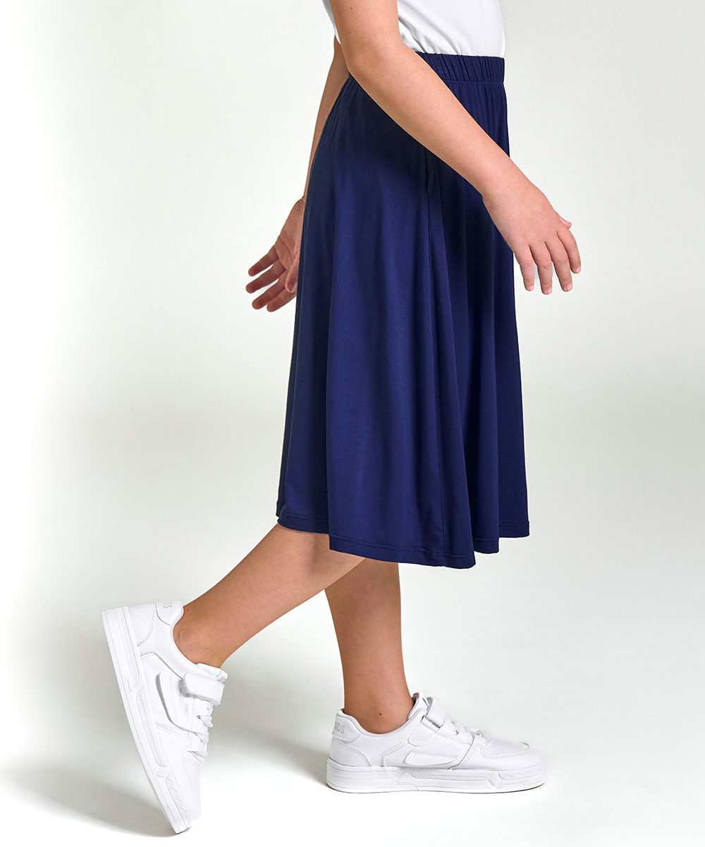 Girls Midi A-Line Bamboo Skirts for School 6-14Y